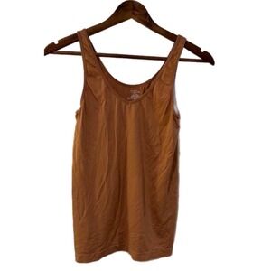 Modern Movement Tank Top Womens Large Tan Excellent Seamless V-Neck Y12CM410